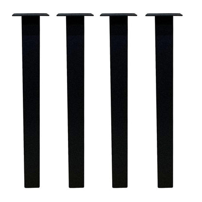 Stalen tafelpoot zwart vierkant 6 bij 6 cm en hoogte 72 cm  (6 x 6 cm) - 4 stuks