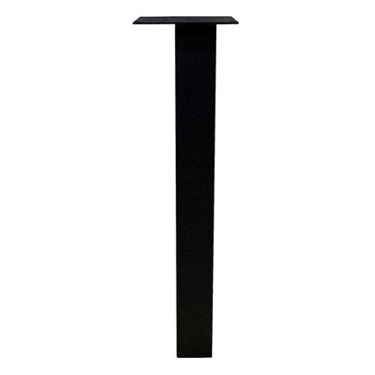 Set stalen rechte tafelpoten zwart vierkant 8 bij 8 cm en hoogte 72 cm  (8 x 8 cm) - 4 stuks
