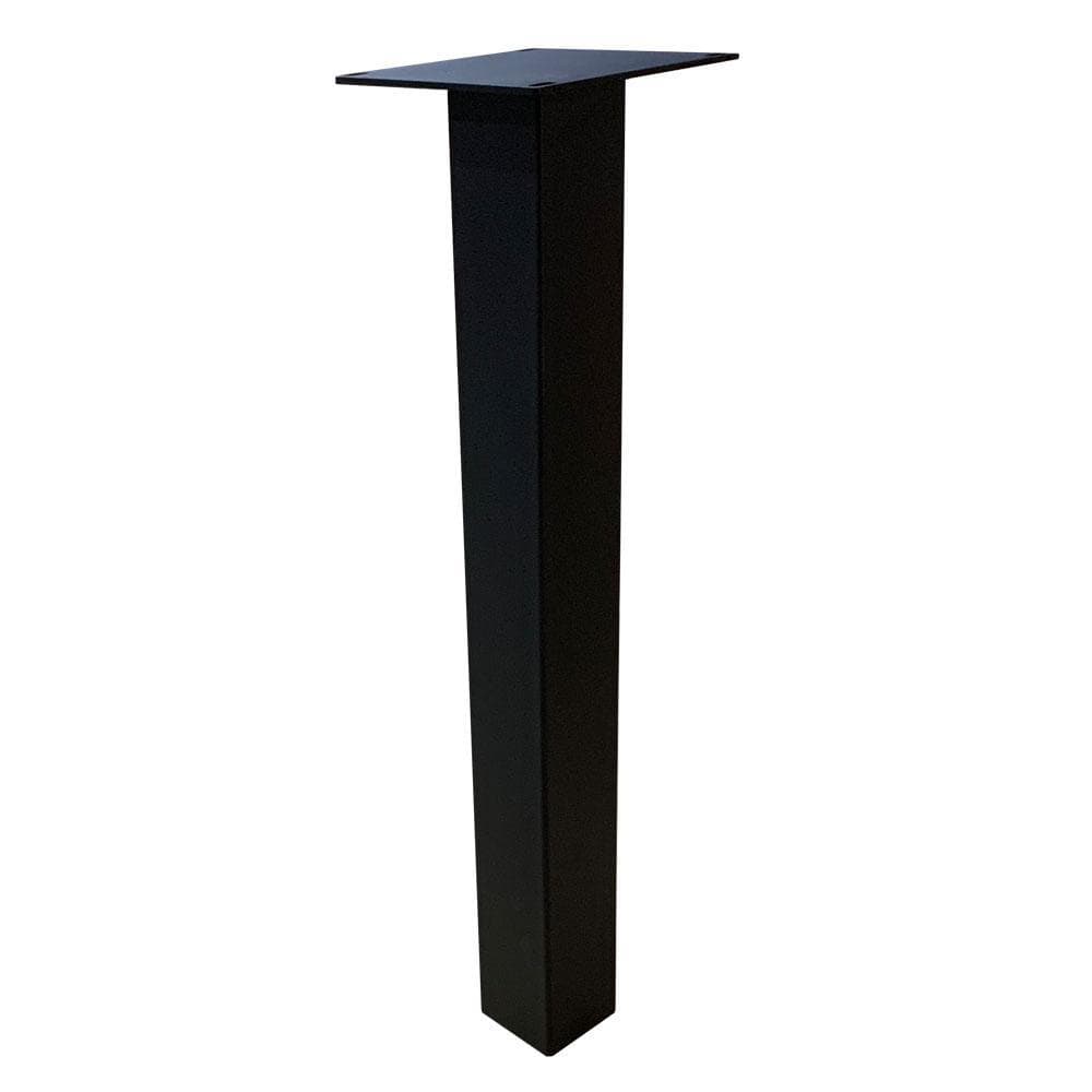 Set stalen rechte tafelpoten zwart vierkant 8 bij 8 cm en hoogte 72 cm  (8 x 8 cm) - 4 stuks