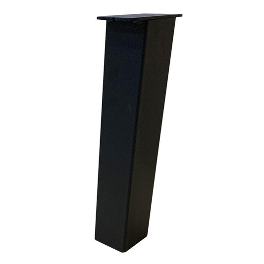 Set stalen schuine tafelpoten zwart vierkant 8 bij 8 cm en hoogte 43 cm  (8 x 8 cm) - 4 stuks