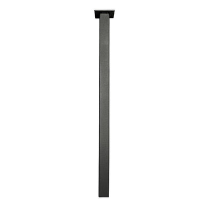 Stalen tafelpoot zwart taps 7 bij 3 cm en hoogte 72 cm  (4 x 3 cm / 7 x 3 cm) - 4 stuks