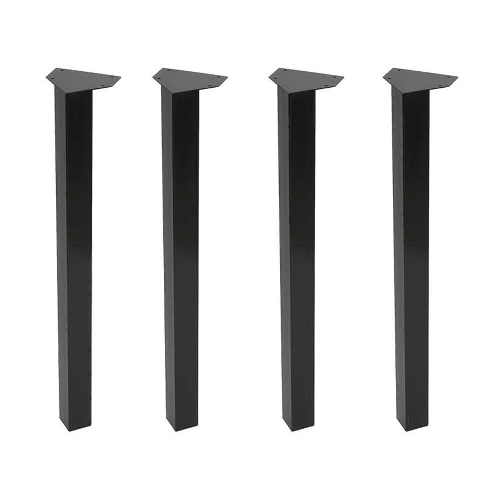 Stalen meubelpoot zwart vierkant 5 bij 5 cm en hoogte 72 cm  (5 x 5 cm) - 4 stuks
