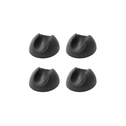 Vloerbeschermer zwart hairpin Ø 1,2 cm en hoogte 1 cm  van kunststof - 4 stuks