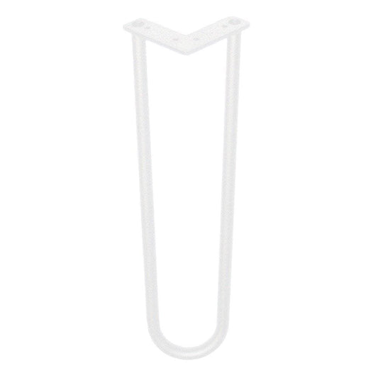 Stalen hairpin wit hairpin ø 1,6 cm en hoogte 40 cm  (set van 4 stuks)