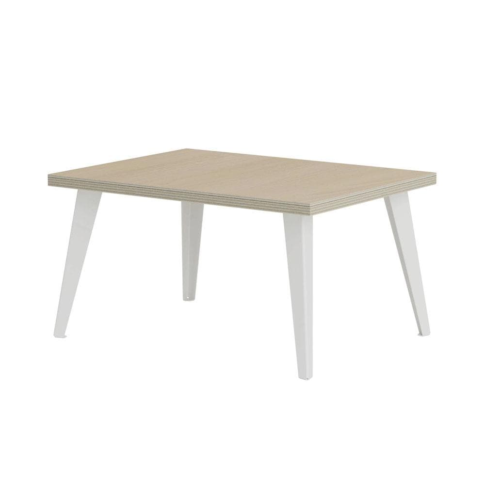 Massief stalen meubelpoot wit taps 11,5 bij 7 cm en hoogte 40 cm  - 4 stuks