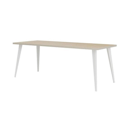 Massief stalen meubelpoot wit taps 8 bij 5 cm en hoogte 72 cm  - 4 stuks