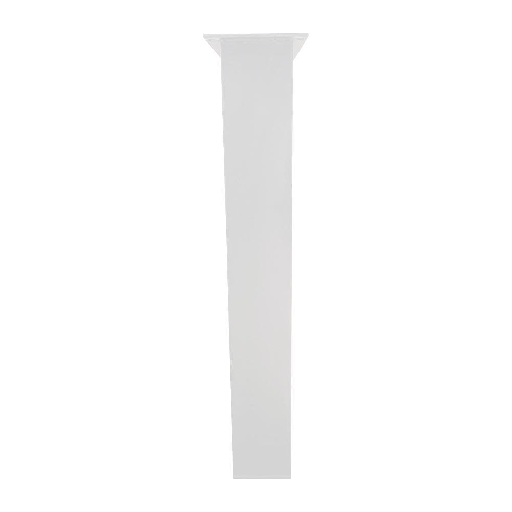 Stalen tafelpoot wit taps 75 bij 10 cm en hoogte 72 cm  (4 x 10 cm) - 2 stuks