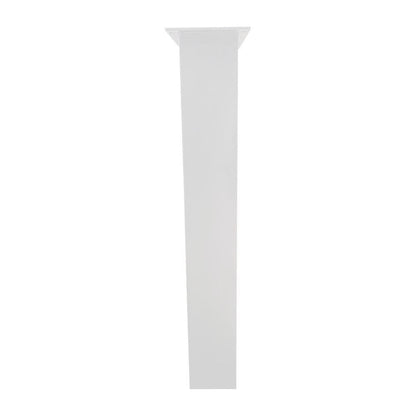 Stalen tafelpoot wit taps 75 bij 10 cm en hoogte 72 cm  (4 x 10 cm) - 2 stuks