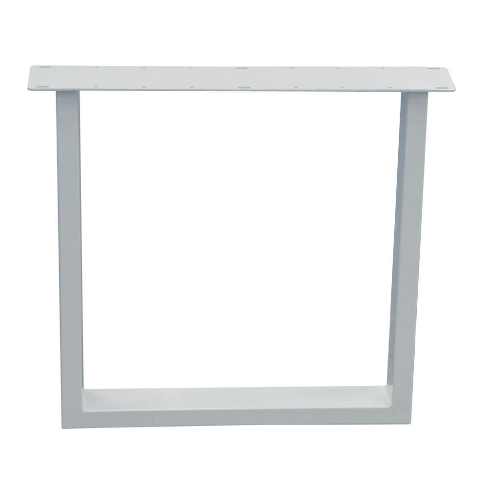 Stalen U tafelpoot wit 70 bij 10 cm en hoogte 72 cm  (4 x 10 cm) (set van 2 stuks)