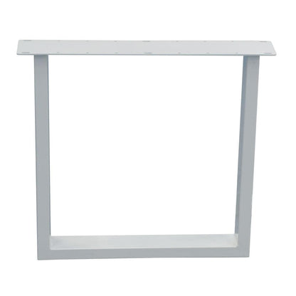 Stalen U tafelpoot wit 70 bij 10 cm en hoogte 72 cm  (4 x 10 cm) (set van 2 stuks)