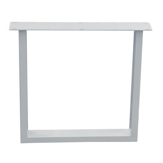 Stalen U tafelpoot wit 70 bij 10 cm en hoogte 72 cm  (4 x 10 cm) (set van 2 stuks)