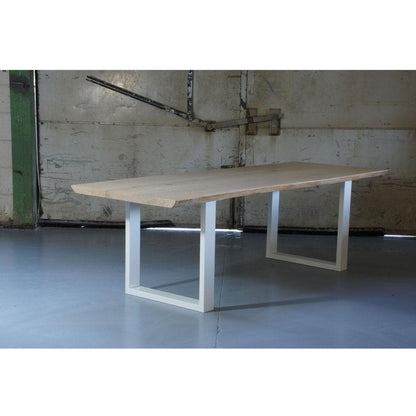 Stalen U tafelpoot wit 70 bij 10 cm en hoogte 72 cm  (4 x 10 cm) (set van 2 stuks)