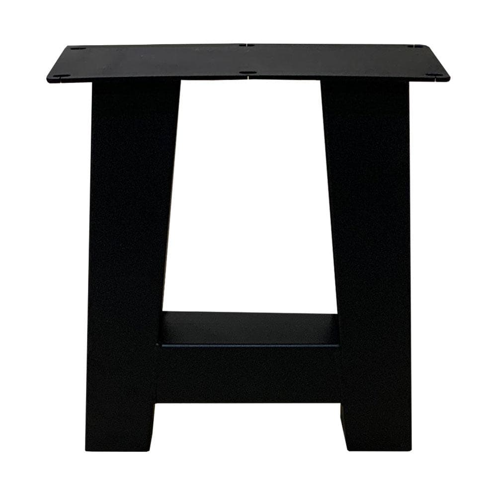 Set stalen A bankpoten 38 bij 8 cm en hoogte 43 cm zwart (8 x 8 cm) - 2 stuks