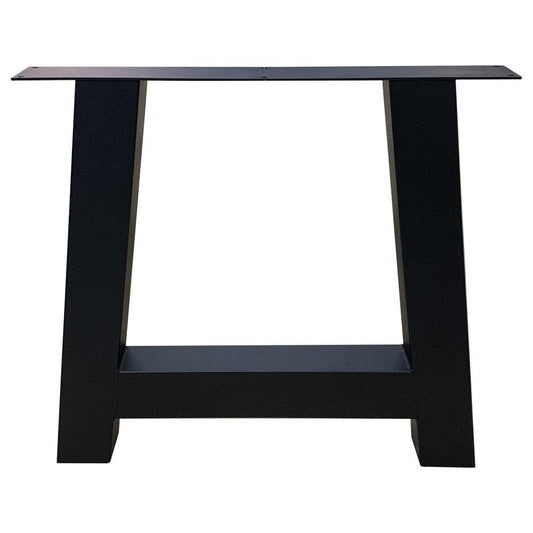 Stalen A tafelpoot 75 bij 10 cm en hoogte 72 cm zwart (10 x 10 cm) (set van 2 stuks)