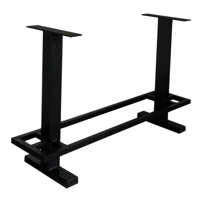Stalen bartafel zwart 120 bij 60 cm en hoogte 105 cm  (8 x 8 cm)