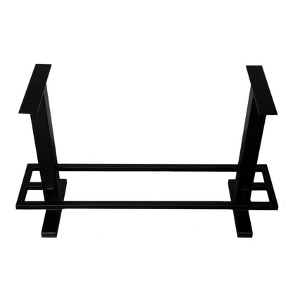 Stalen bartafel zwart 210 bij 60 cm en hoogte 105 cm  (8 x 8 cm)