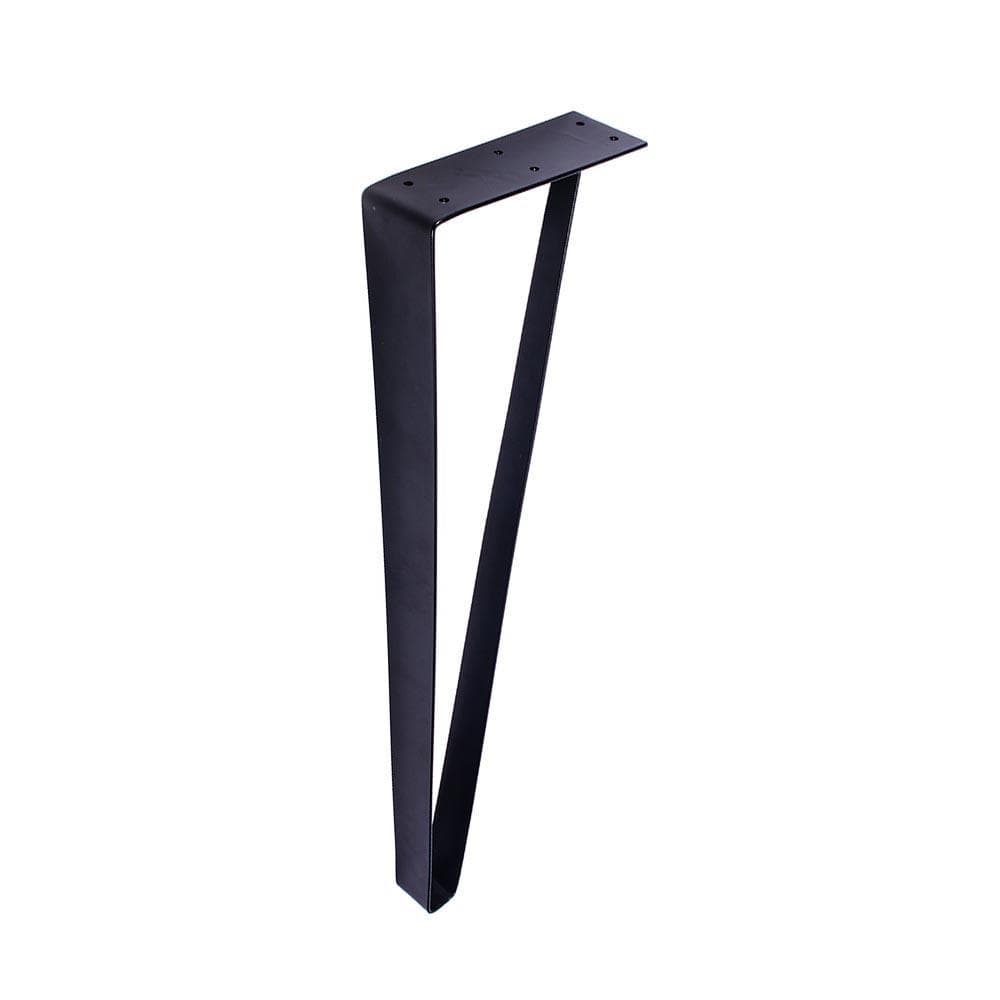 Massief stalen tafelpoot zwart design 15 bij 5 cm en hoogte 71 cm  (set van 4 stuks)