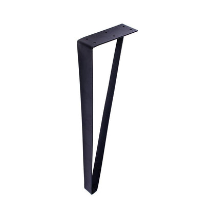Massief stalen tafelpoot zwart design 15 bij 5 cm en hoogte 71 cm  (set van 4 stuks)