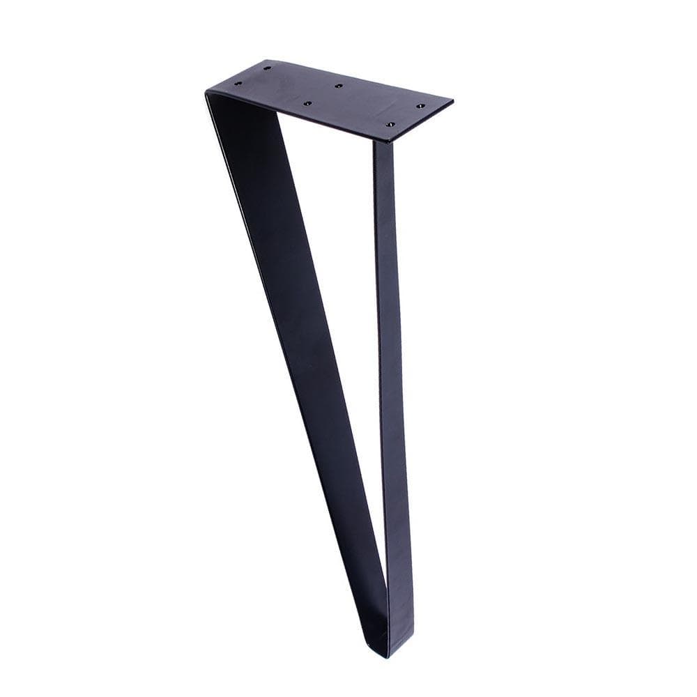 Massief stalen tafelpoot zwart design 15 bij 5 cm en hoogte 71 cm  (set van 4 stuks)