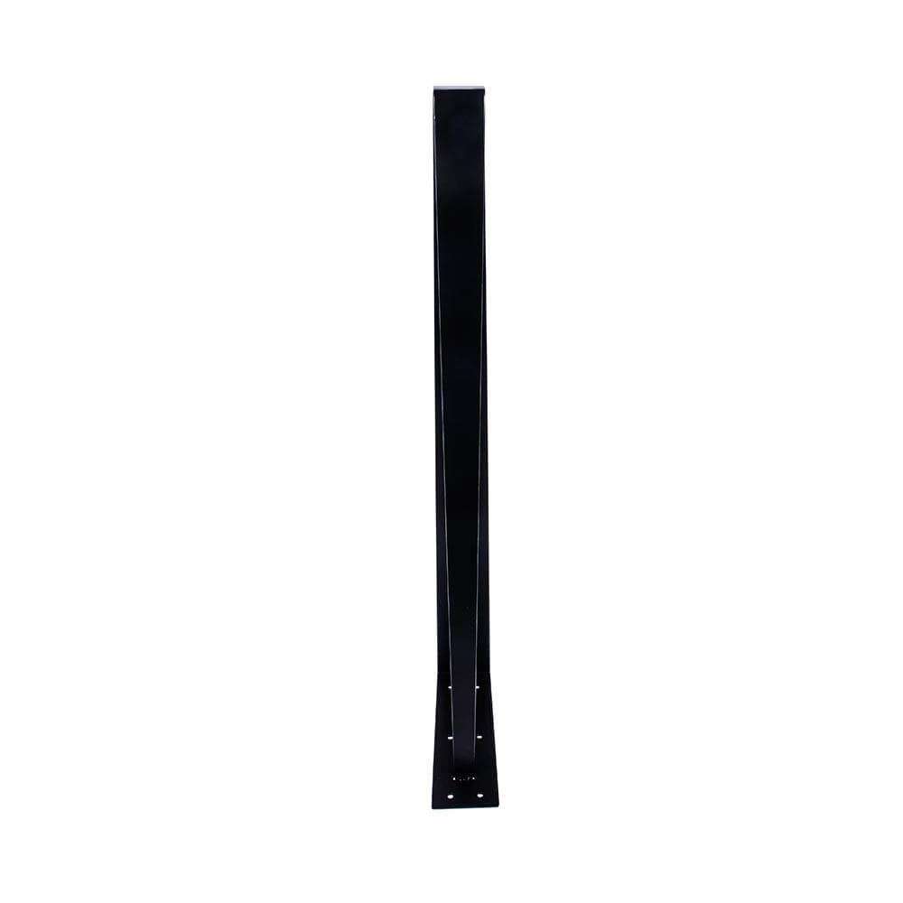 Massief stalen tafelpoot zwart design 15 bij 5 cm en hoogte 71 cm  (set van 4 stuks)