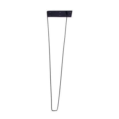Massief stalen tafelpoot zwart design 15 bij 5 cm en hoogte 71 cm  (set van 4 stuks)