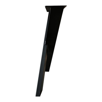 Stalen design X poot 78 bij 17 cm en hoogte 72  cm zwart (10 x 4 cm) (set van 2 stuks)