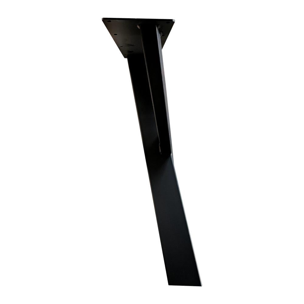 Stalen design X poot 78 bij 17 cm en hoogte 72  cm zwart (10 x 4 cm) (set van 2 stuks)