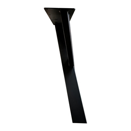 Stalen design X poot 78 bij 17 cm en hoogte 72  cm zwart (10 x 4 cm) (set van 2 stuks)
