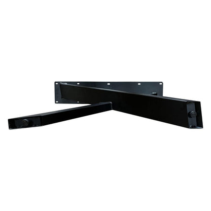 Stalen design X poot 78 bij 17 cm en hoogte 72  cm zwart (10 x 4 cm) (set van 2 stuks)