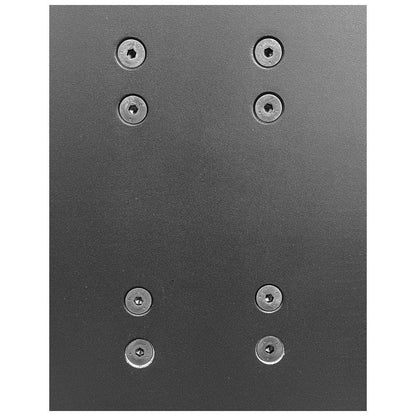Stalen v-poot zwart ovale plaat 100 bij 50 cm en hoogte 73 cm  (10 x 20 cm)