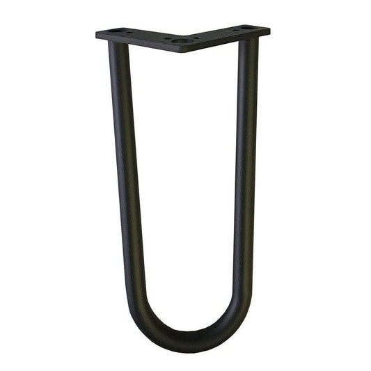 Stalen hairpin zwart hairpin ø 1,6 cm en hoogte 25 cm  (set van 4 stuks)