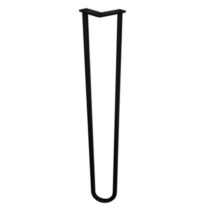 Stalen hairpin zwart hairpin ø 1,6 cm en hoogte 71 cm  (set van 4 stuks)