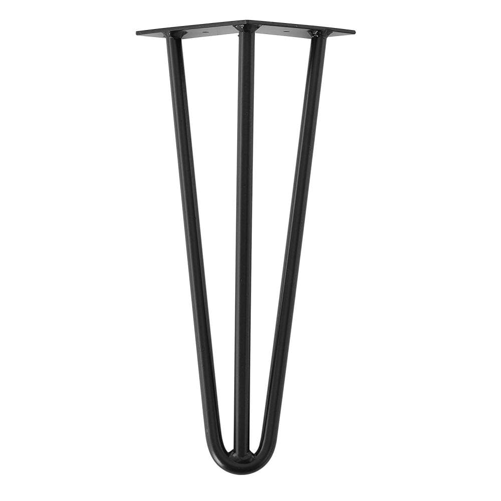 Stalen hairpin zwart hairpin ø 1,2 cm en hoogte 35 cm  (set van 4 stuks)