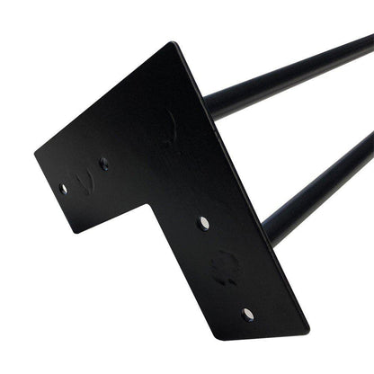 Massief stalen hairpin zwart hairpin ø 1,2 cm en hoogte 71 cm  (set van 4 stuks)