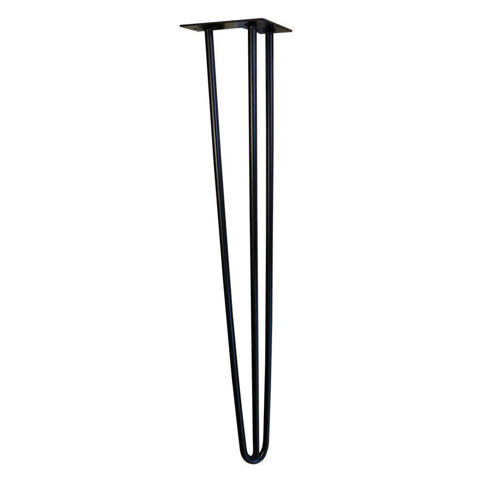 Set stalen hairpins zwart ø 1,2 cm en hoogte 72 cm  - 4 stuks