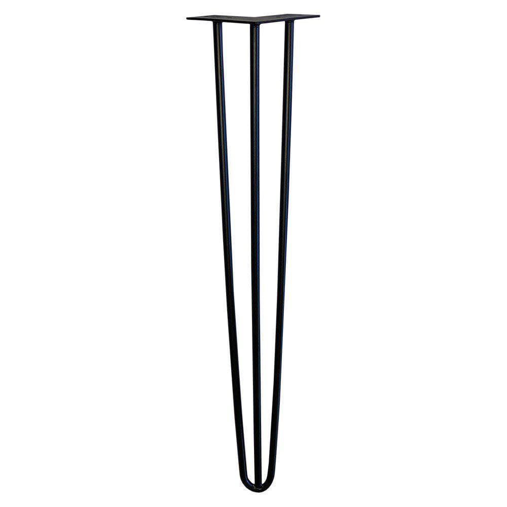 Set stalen hairpins zwart ø 1,2 cm en hoogte 72 cm  - 4 stuks
