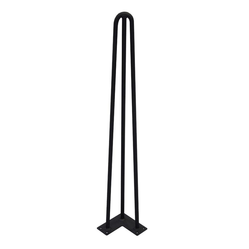 Set stalen hairpins zwart ø 1,2 cm en hoogte 72 cm  - 4 stuks