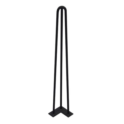 Set stalen hairpins zwart ø 1,2 cm en hoogte 72 cm  - 4 stuks