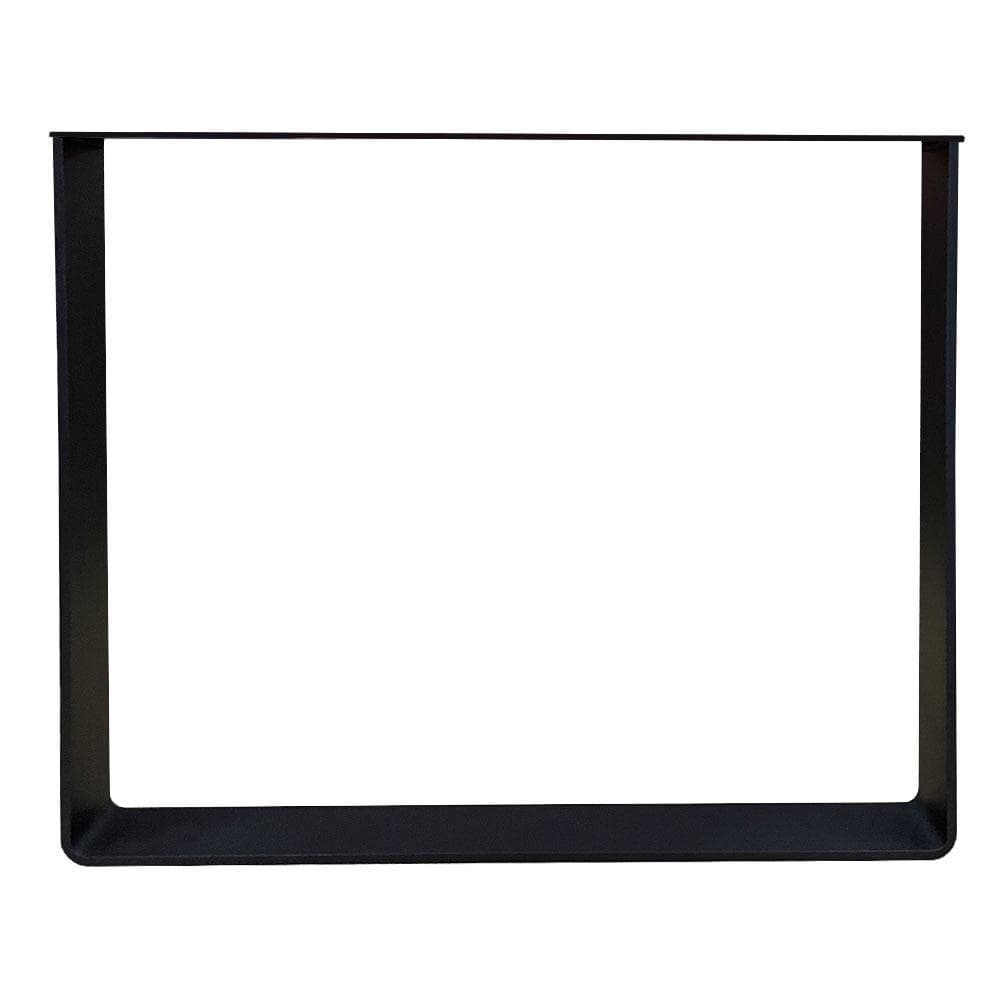 Massief stalen U tafelpoot zwart 80 bij 8 cm en hoogte 72 cm  (8 x 1 cm) (set van 2 stuks)