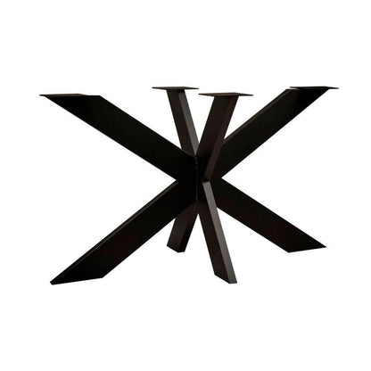 Stalen matrix zwart spinpoot 140 bij 80 cm en hoogte 73 cm  (10 x 3 cm)