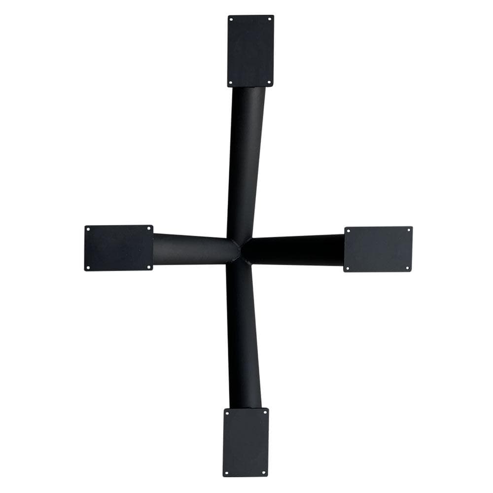 Stalen matrix zwart spinpoot lengte 150 cm bij 74 cm, hoogte 73 cm en buis ø 7,6 cm
