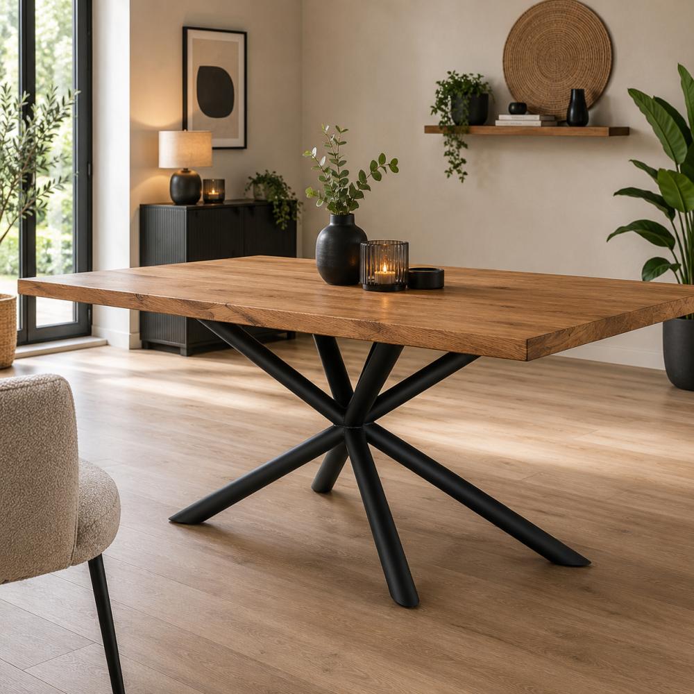 Stalen matrix zwart spinpoot lengte 150 cm bij 74 cm, hoogte 73 cm en buis ø 7,6 cm