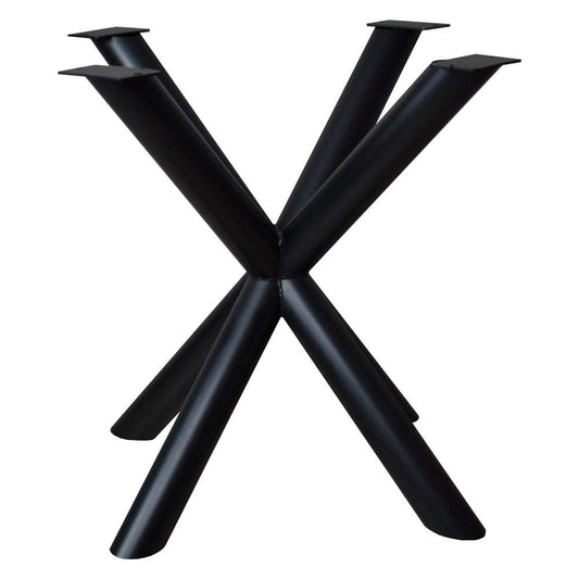 Stalen matrix zwart spinpoot ø 7,6 cm en hoogte 72 cm
