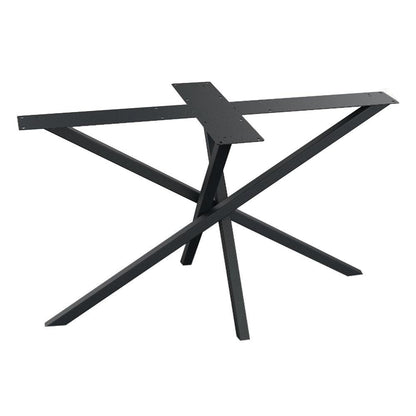 Stalen tafelonderstel zwart mikado 140 bij 70 cm en hoogte 73 cm  (4 x 4 cm)