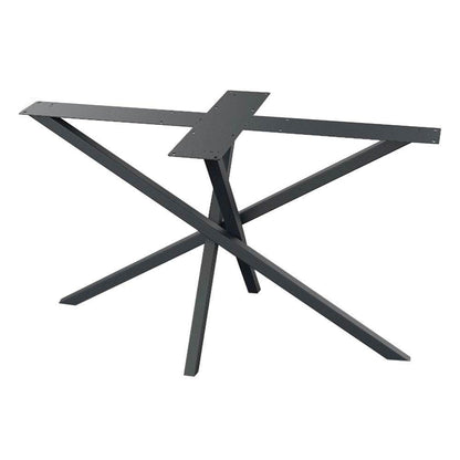 Stalen tafelonderstel zwart mikado 140 bij 70 cm en hoogte 73 cm  (4 x 4 cm)