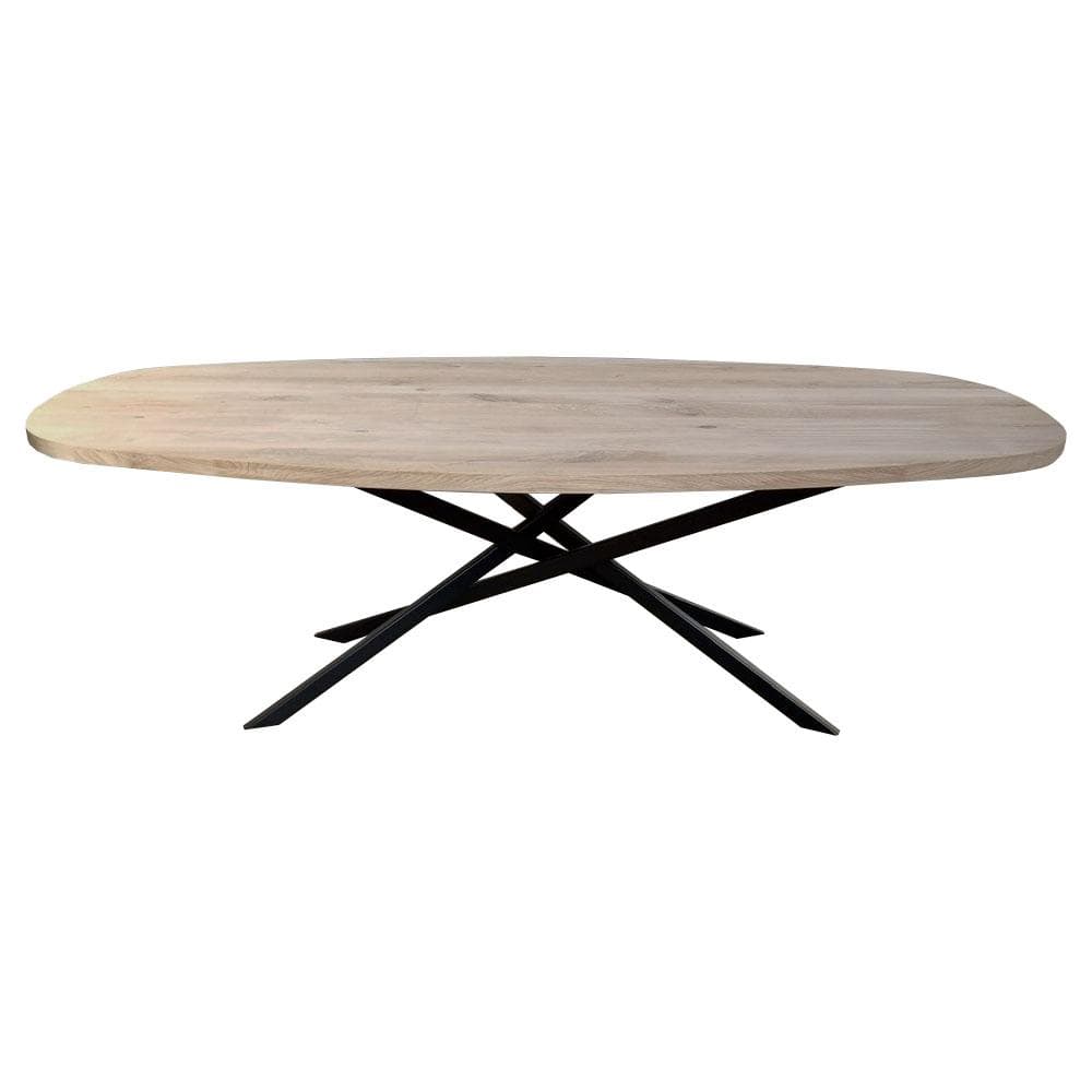 Stalen tafelonderstel zwart mikado 170 bij 75 cm en hoogte 72 cm  (5 x 3 cm)
