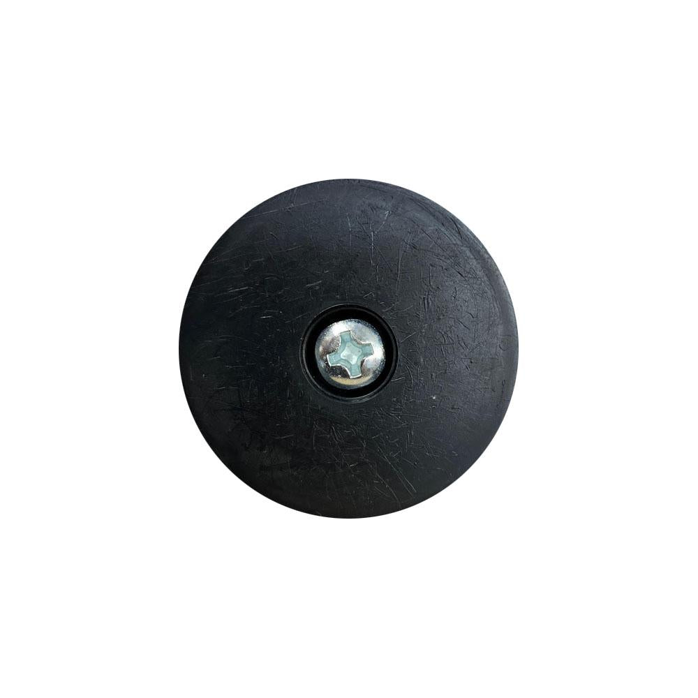 Stalen meubelpoot mat zwart rond ø 4,2 cm en hoogte 10 cm  (M8) - Set van 4 stuks