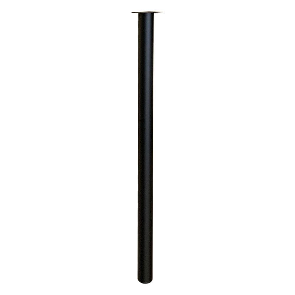 Stalen meubelpoot zwart rond ø 3,2 cm en hoogte 70 cm  (set van 4 stuks)