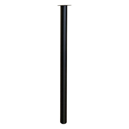 Stalen meubelpoot zwart rond ø 3,2 cm en hoogte 70 cm  (set van 4 stuks)