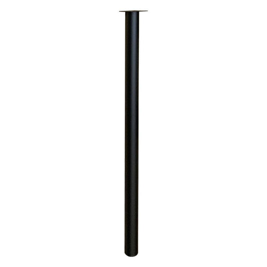 Stalen meubelpoot zwart rond ø 3,2 cm en hoogte 70 cm  (set van 4 stuks)